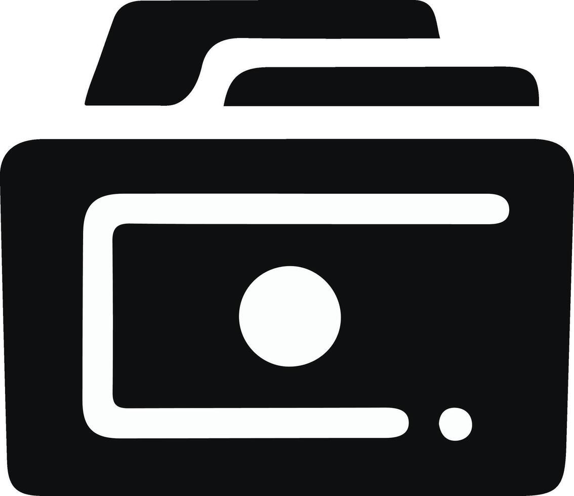 Professional folder icon silhoutte style with white background vector