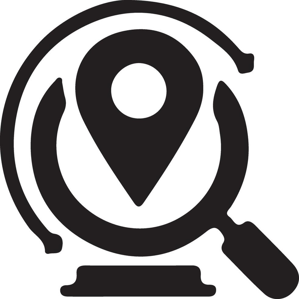 Create a search location with white background vector