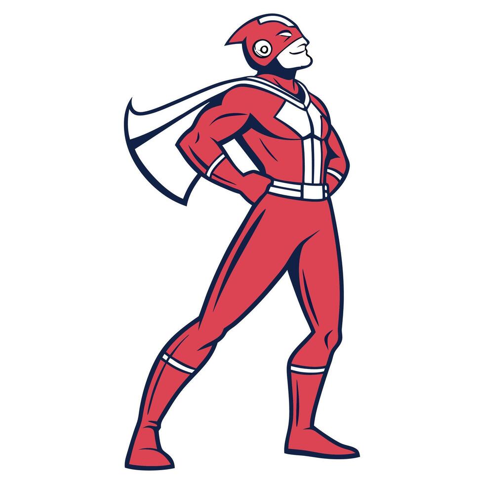 Classic Hero Ready for Action logo. vector