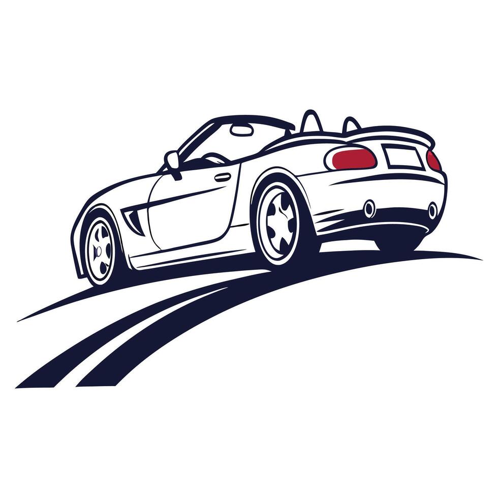 Sleek and Open Car Logo Design. vector