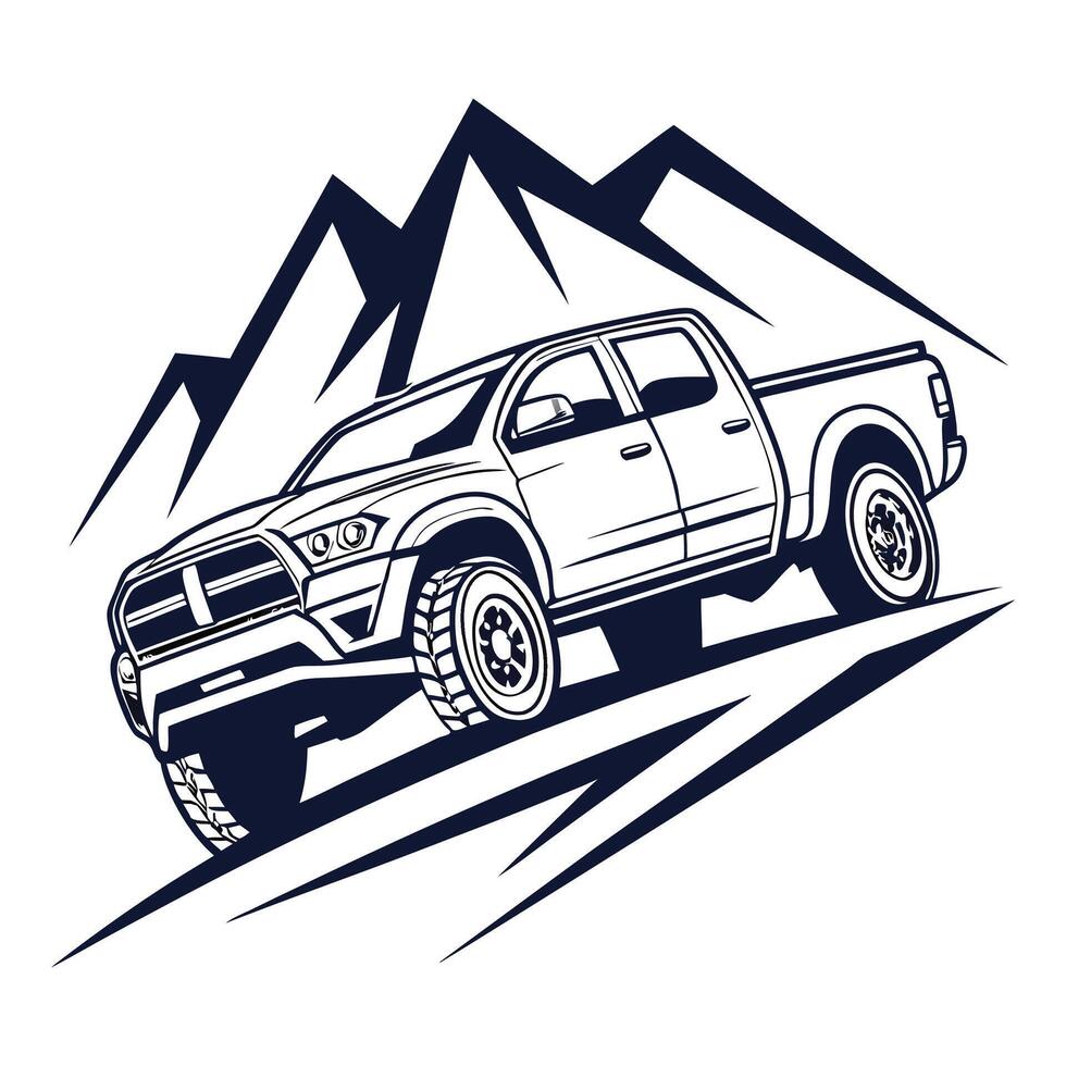 Strong and Bold Truck logo Design. vector