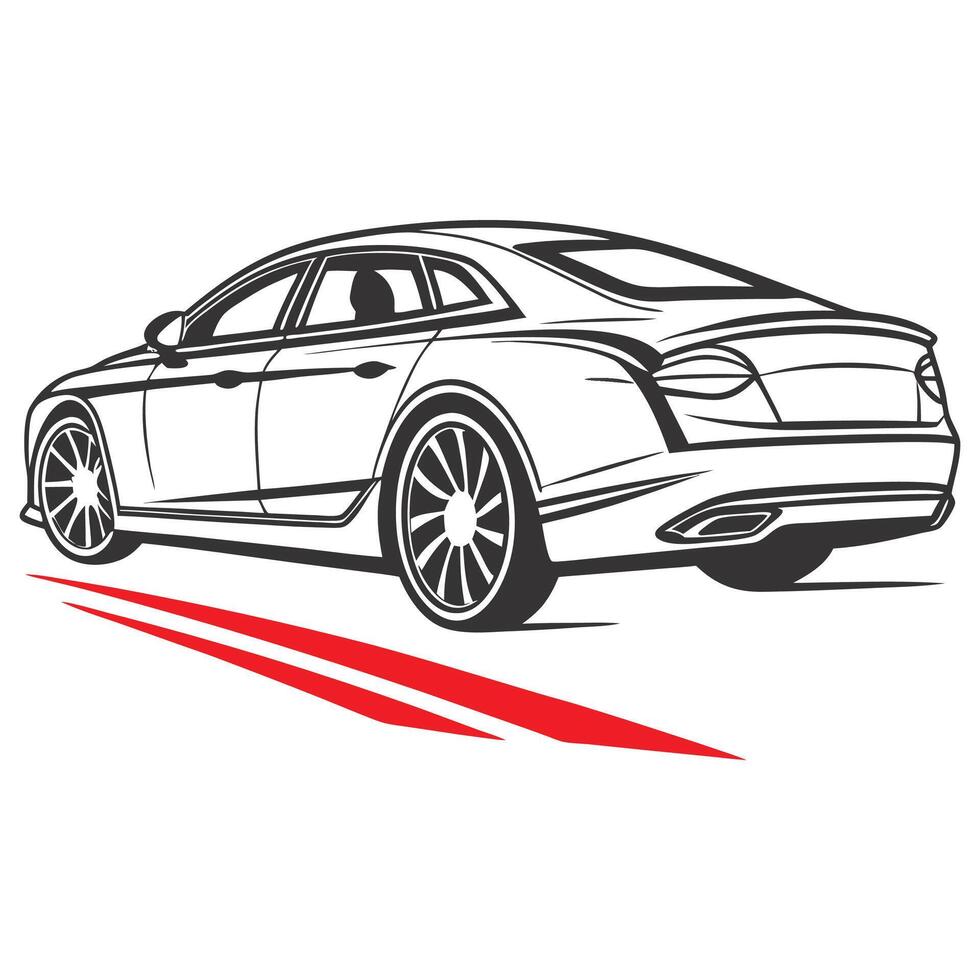 Smooth and Refined Sedan Logo. vector