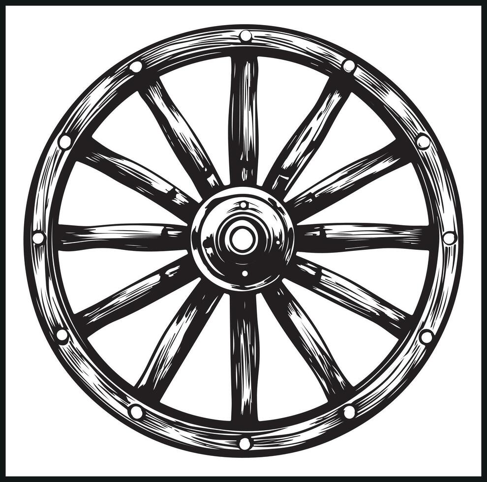 Circular Disc of a Wheel Silhouette vector