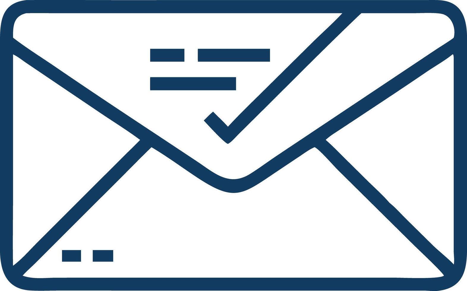 Email icon with a check mark vector