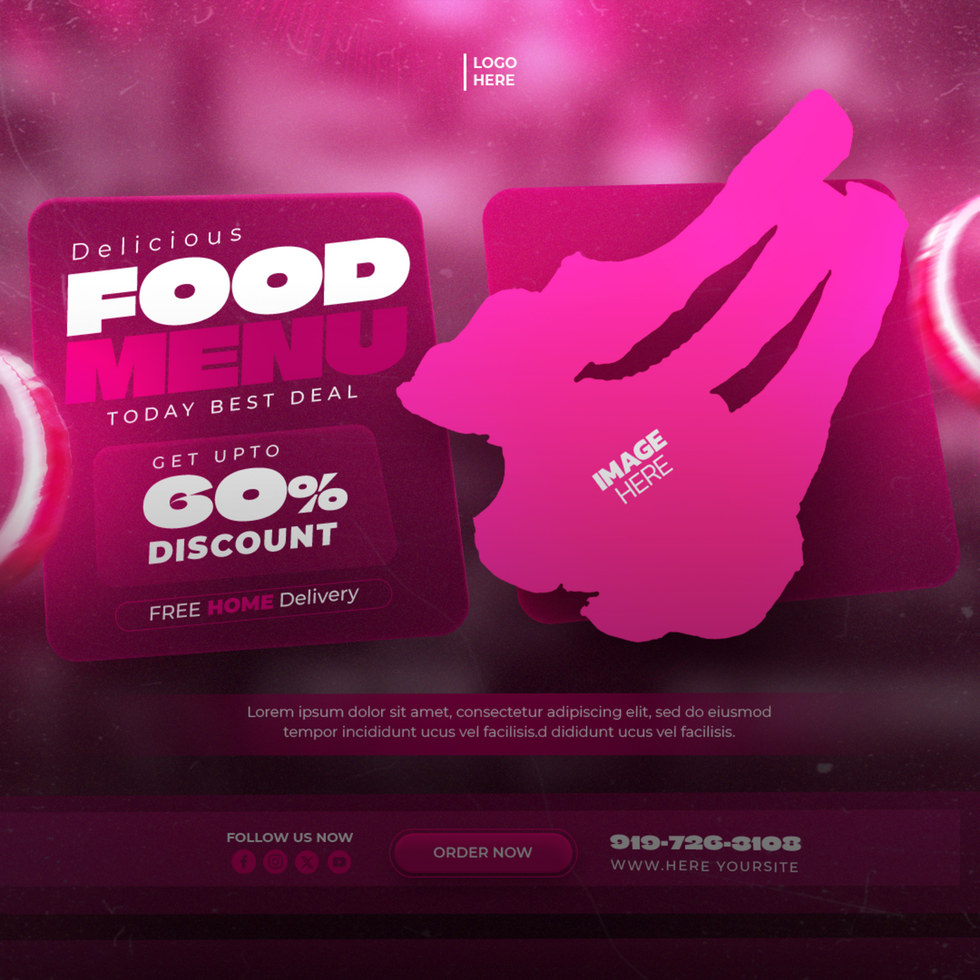 food menu design template psd