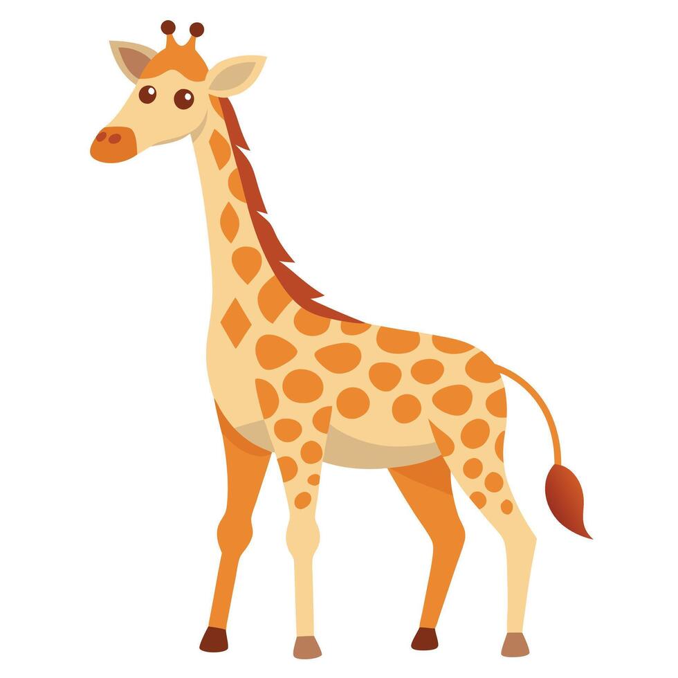 Beautiful Giraffe Illustration in Detailed Minimalist Style Perfect for Artistic and Professional Designs vector