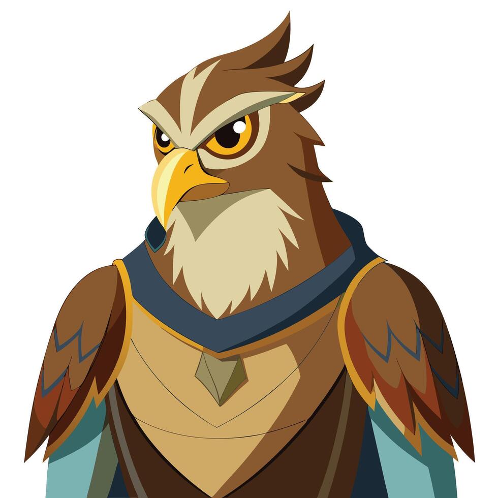 Hawk Design Featuring Majestic Bird in Flight with Detailed Features and Elegant Silhouette vector