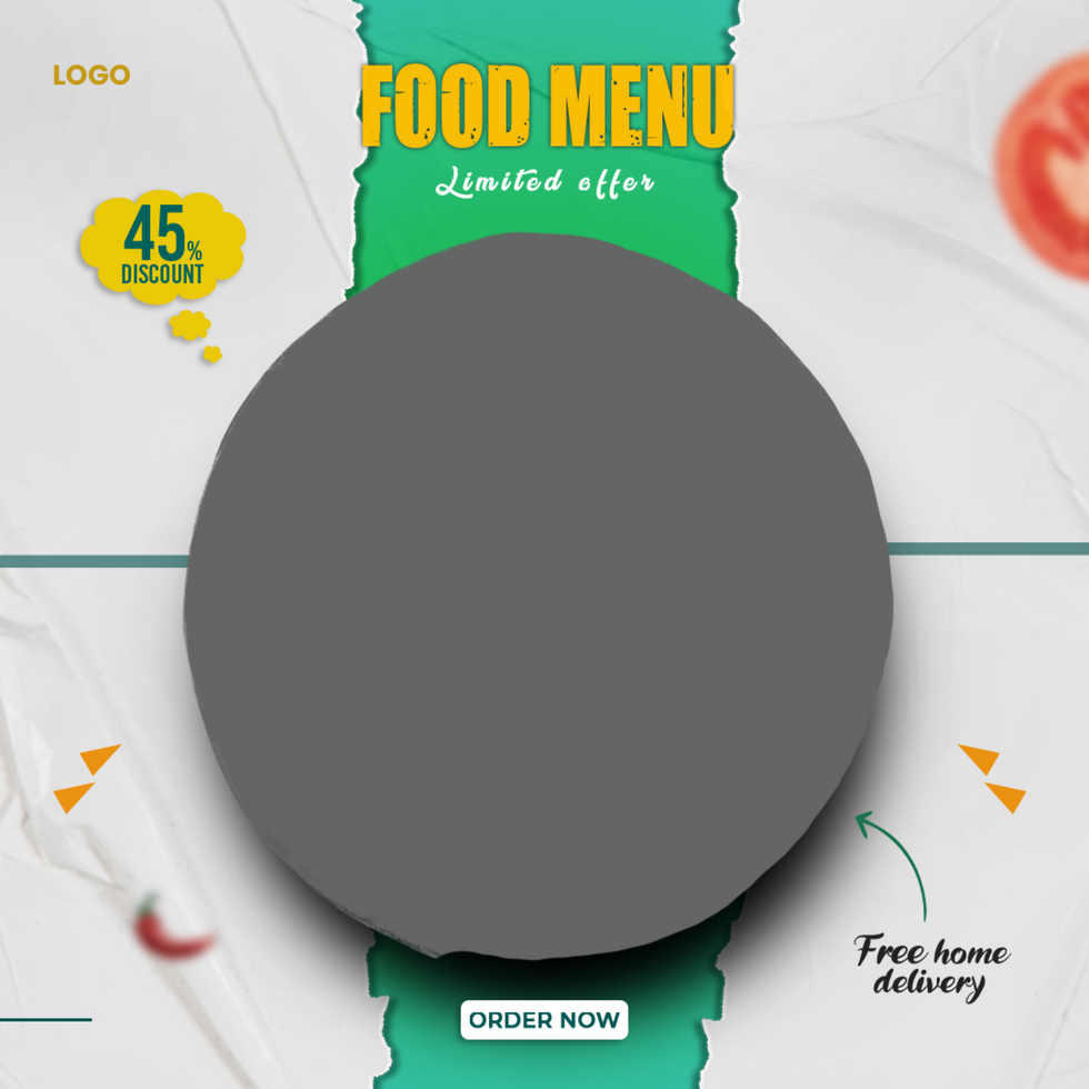 Food Menu social media post banner design template psd
