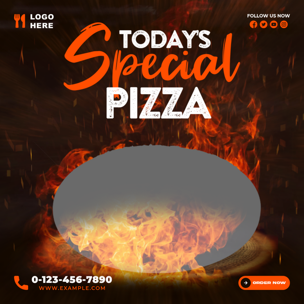 Today's Special Pizza Social Media Post Design Template psd