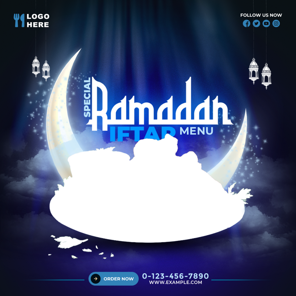 Special Ramadan Iftar Menu Social Media Square Banner Design psd