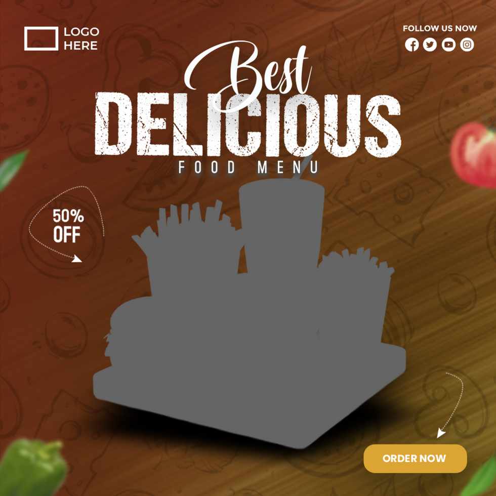 Best Delicious Food Menu Banner Template Design psd