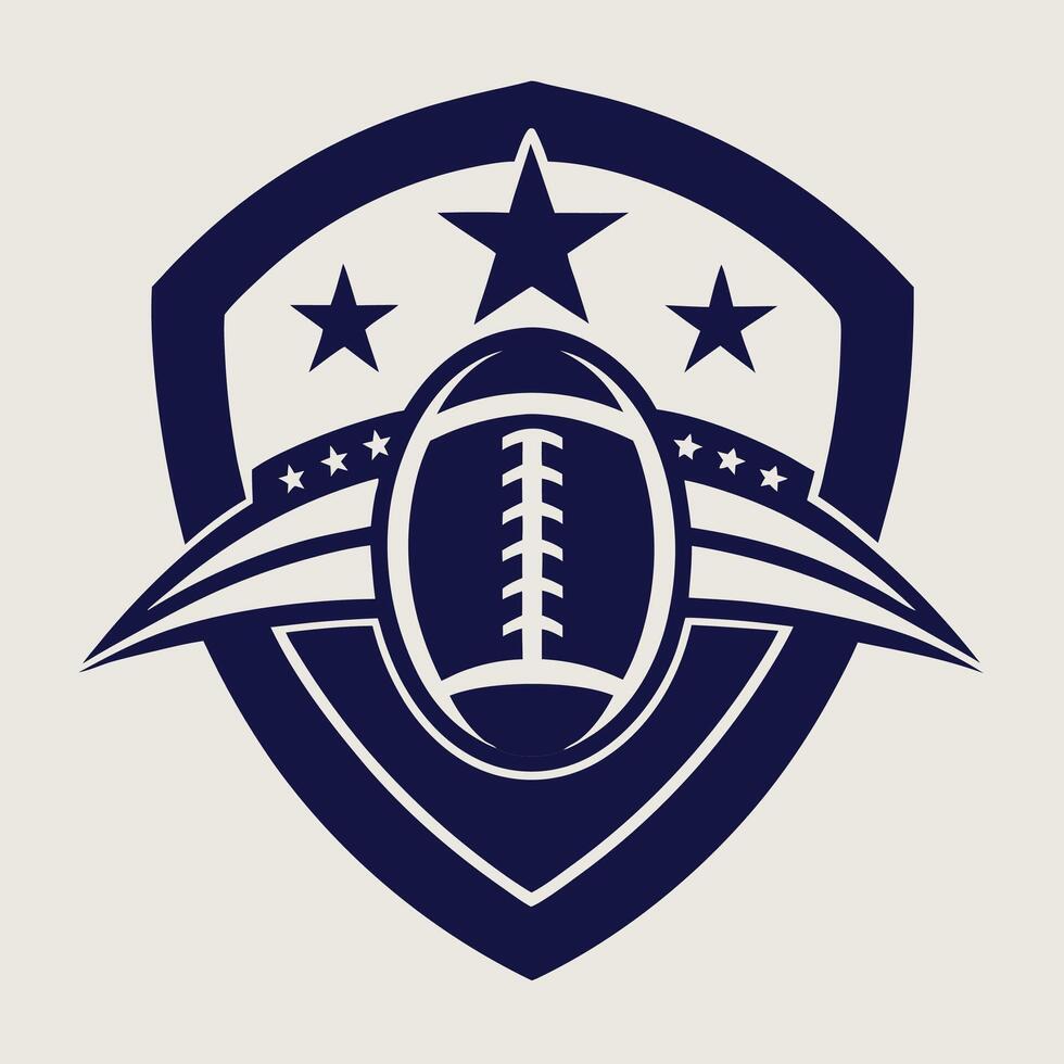 High quality football logo template design with ball, wings and fire element vector
