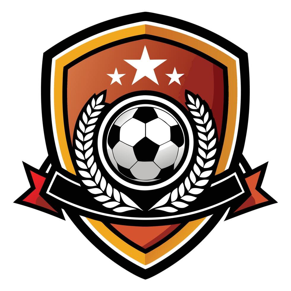 soccer ball emblem vector