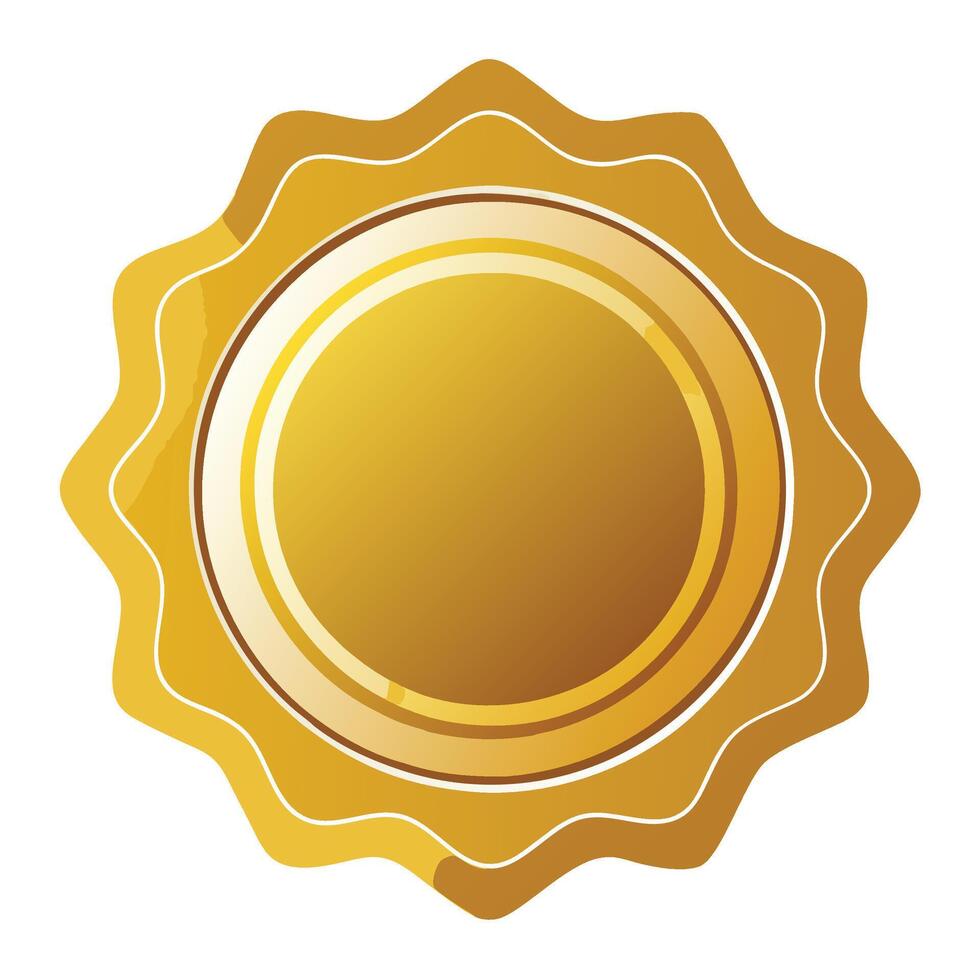 File golden badge stamp white background luxury vector