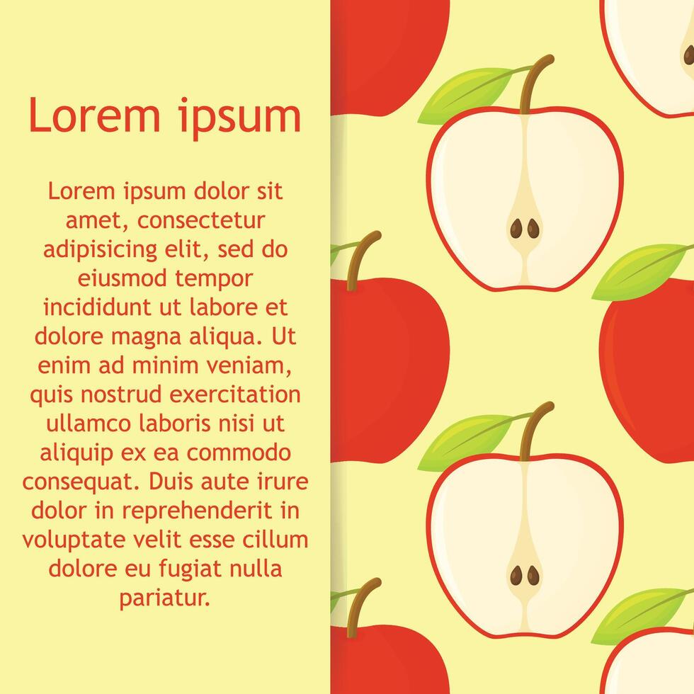 Red Apples Seamless Pattern Tile. Repeating Print. Perfect for Back to School or Apple Picking or Food Packaging. Red Apples Randomly Arranged on White Background. Pattern Swatch is Included. vector