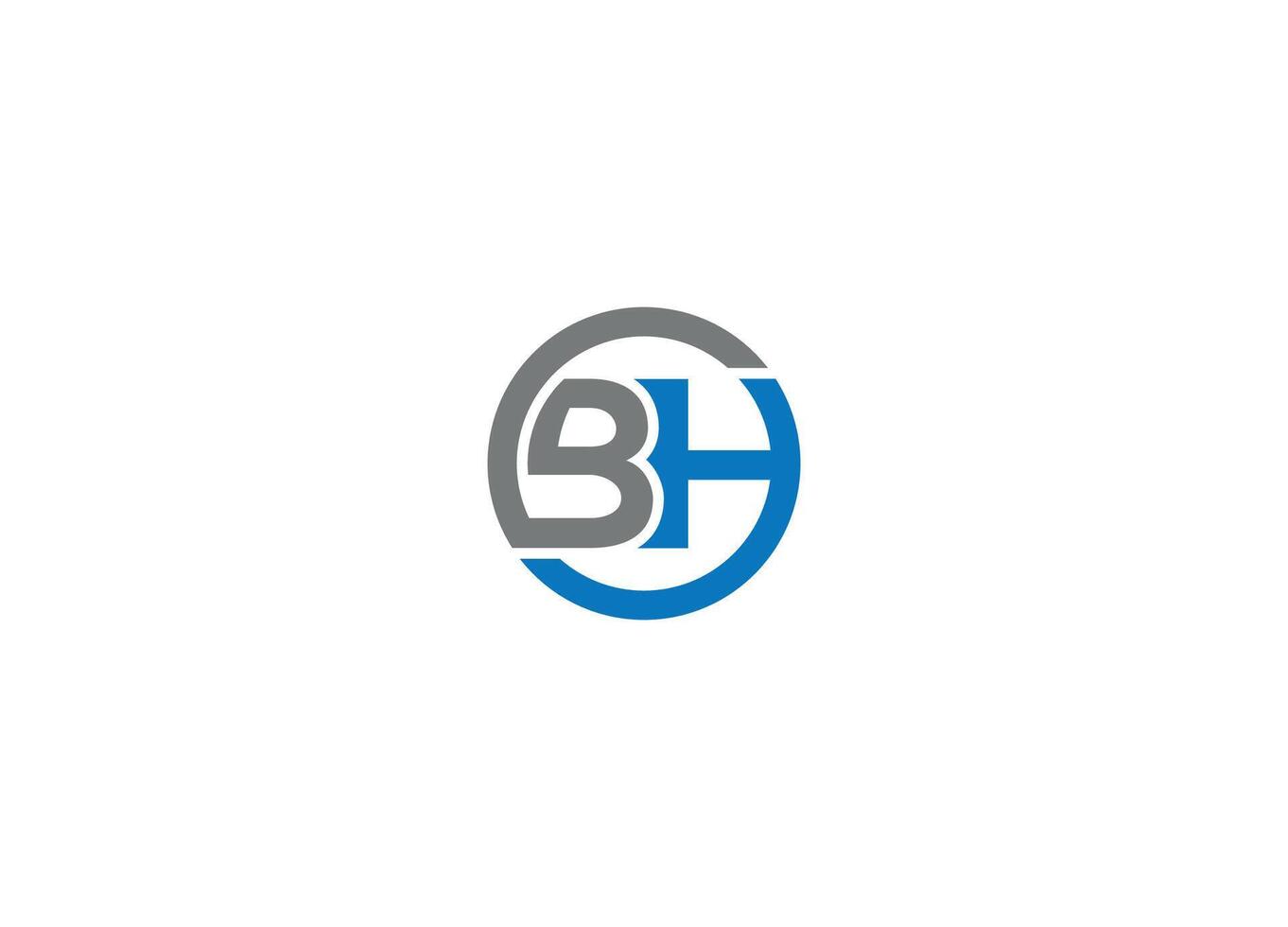 Letter BH logo design Initial Custom brand logo template vector