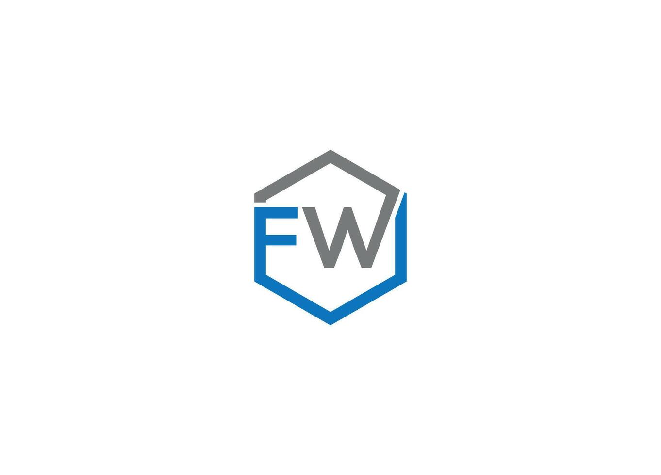 Letter FW logo design Initial Custom brand logo template vector