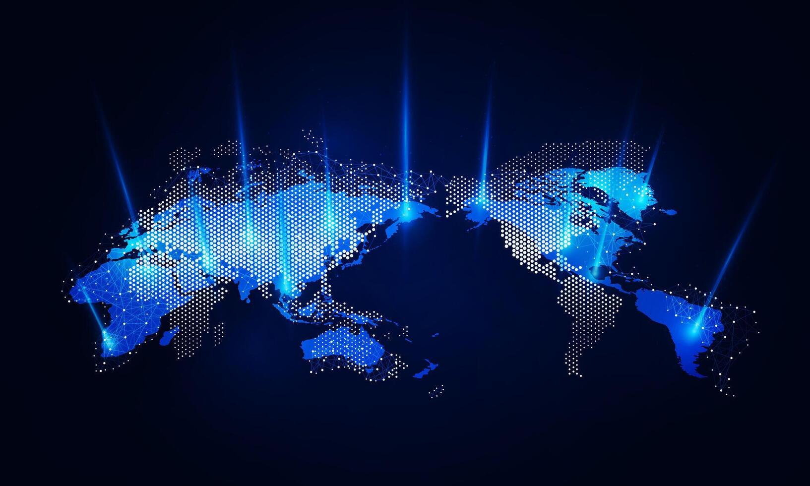 Abstract Airlines of the world map of airplane for logistic on Light out business technology background Hitech communication concept innovation background, design vector