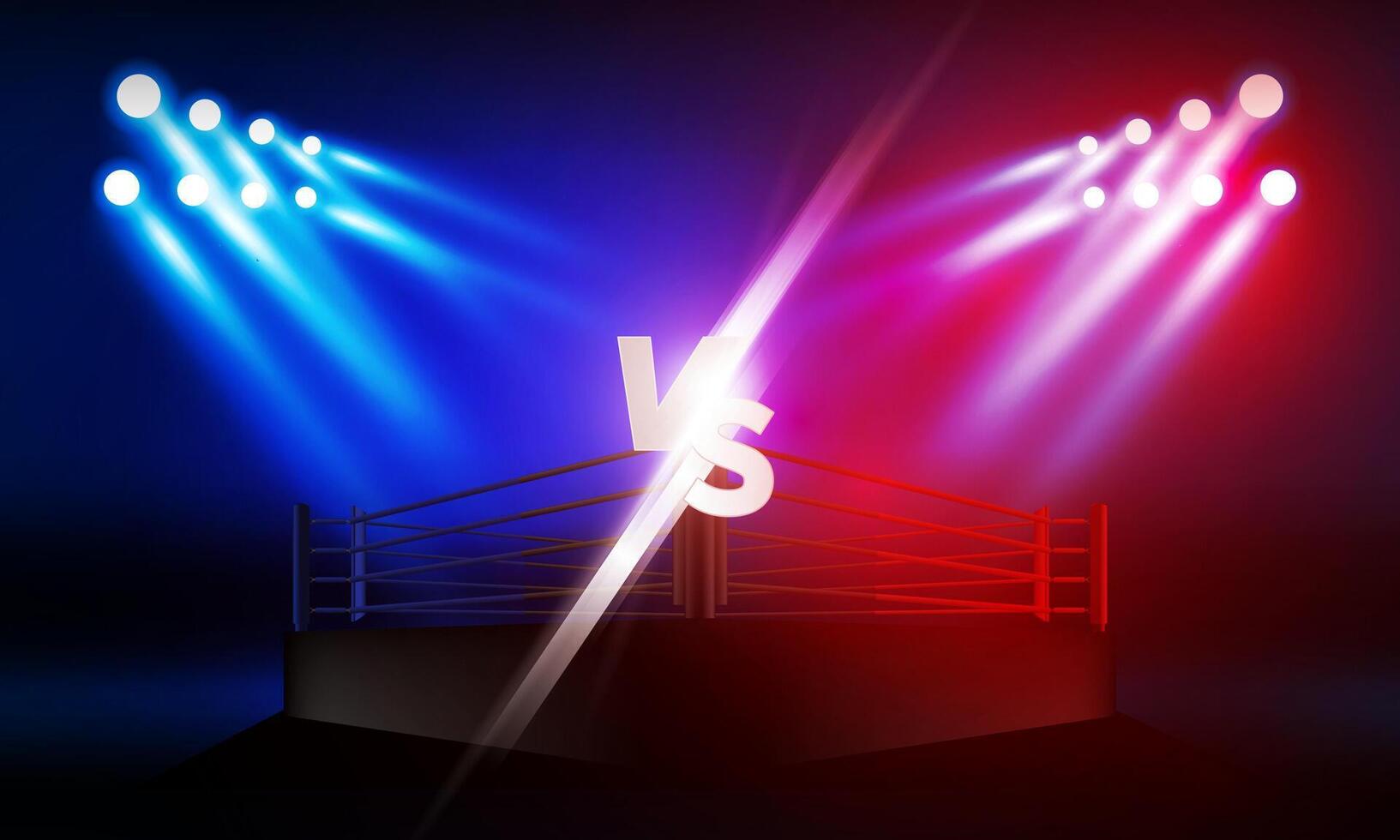 Boxing ring arena stadium vector