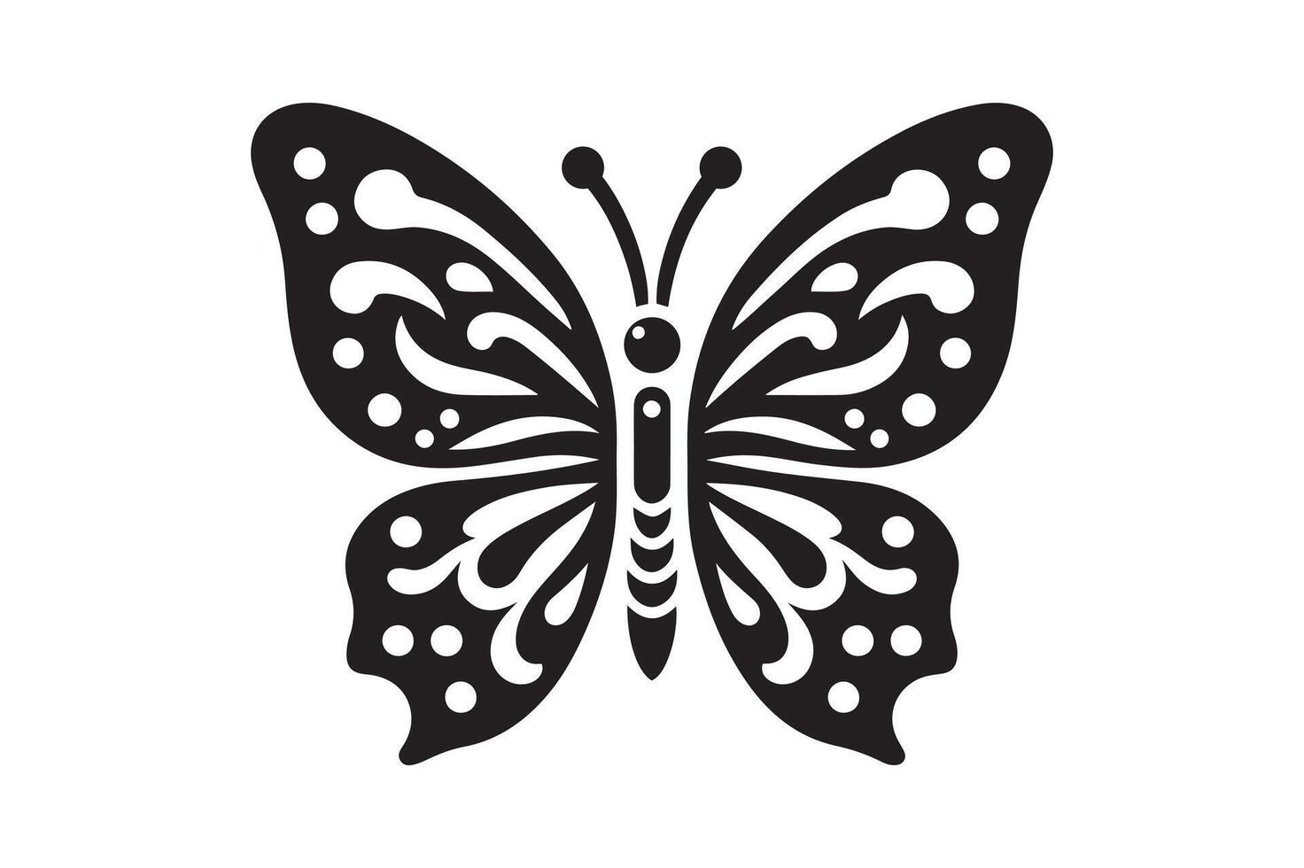 Butterfly icon isolated on white background vector