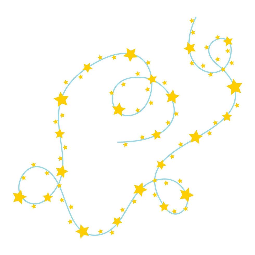 Colorful Christmas light and decoration illustrations. New Year party elements. vector