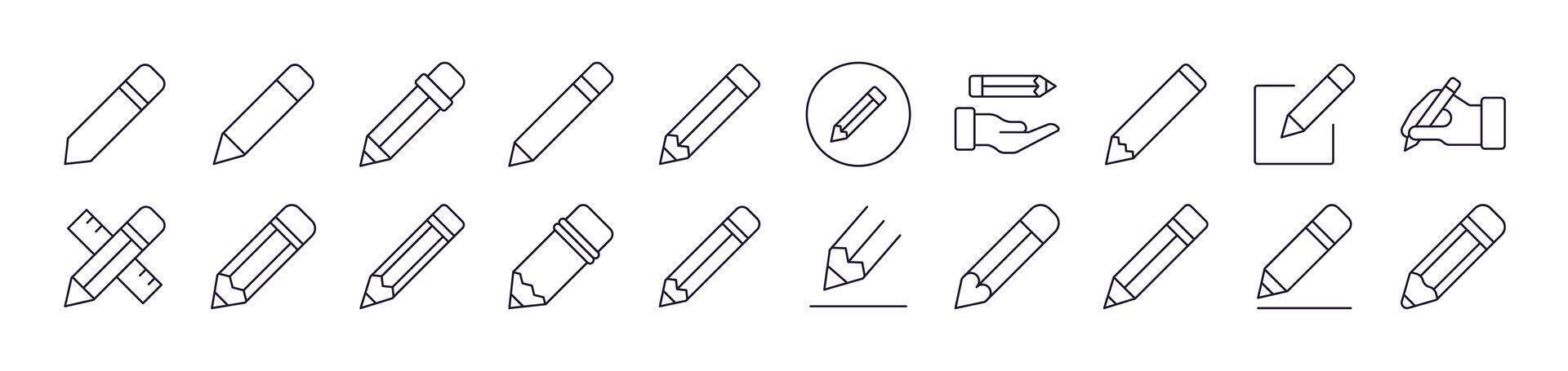 Simple Linear Icon of Pen. Editable Stroke. Minimalistic Linear Pictogram for Design of Cards, Apps, Banners, Posts vector