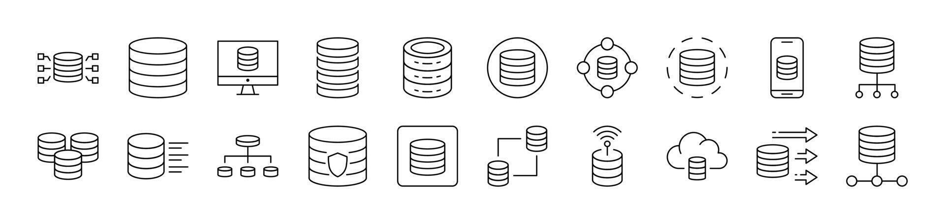 Coin, Savings, Money Outline Simple Linear Image Collection. Editable Stroke. Suitable for Web Sites, Books, Cards, Apps vector