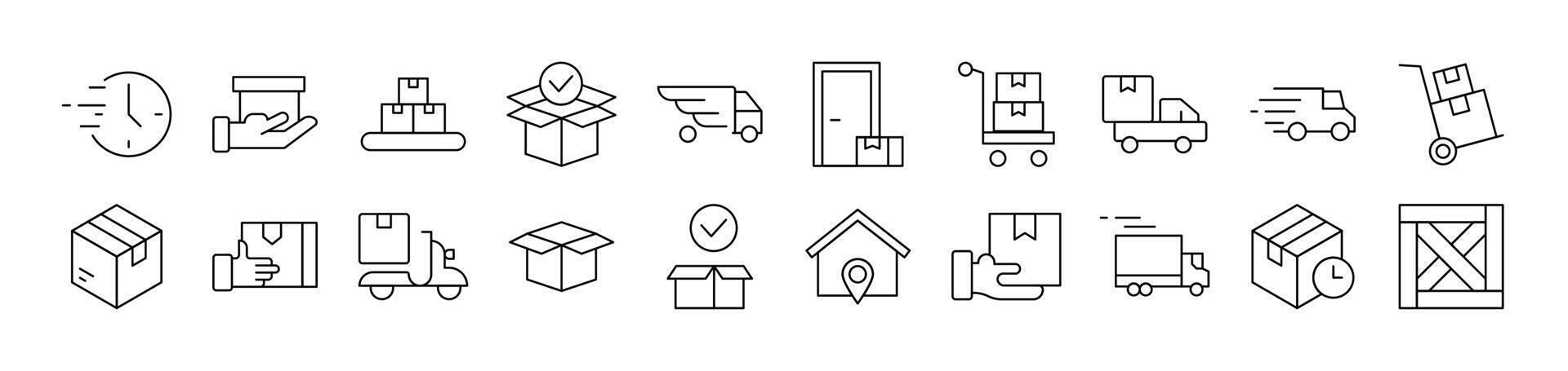 Outline Sign Collection. Editable Stroke. Perfect for Infographics, Articles, Books, Flyers, Banners vector