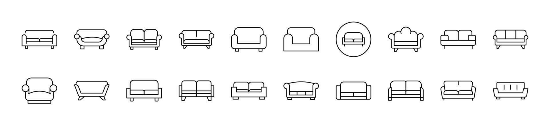 Thin Icons Collection. Editable Stroke. Suitable for Web Sites, Books, Cards, Apps vector