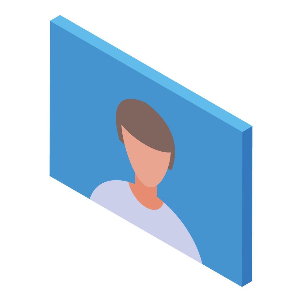 Online user profile representing digital identity and personal data vector