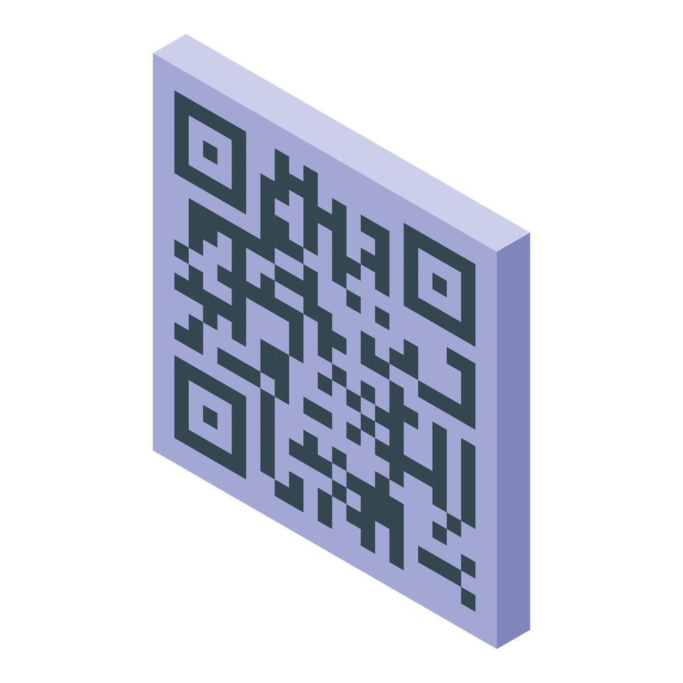 Qr code representing modern digital information technology vector
