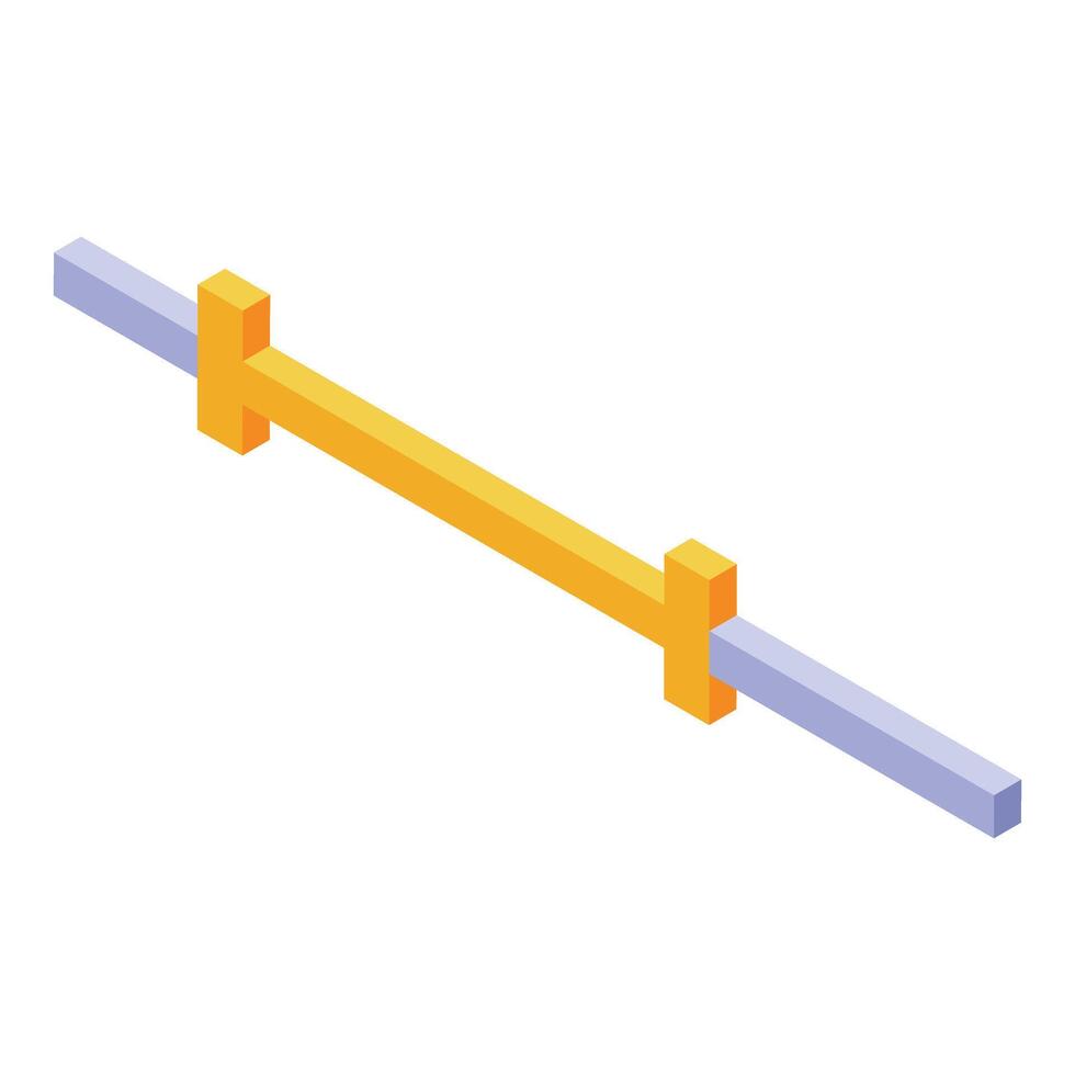 Horizontal bar for gymnastics training or calisthenics workout vector