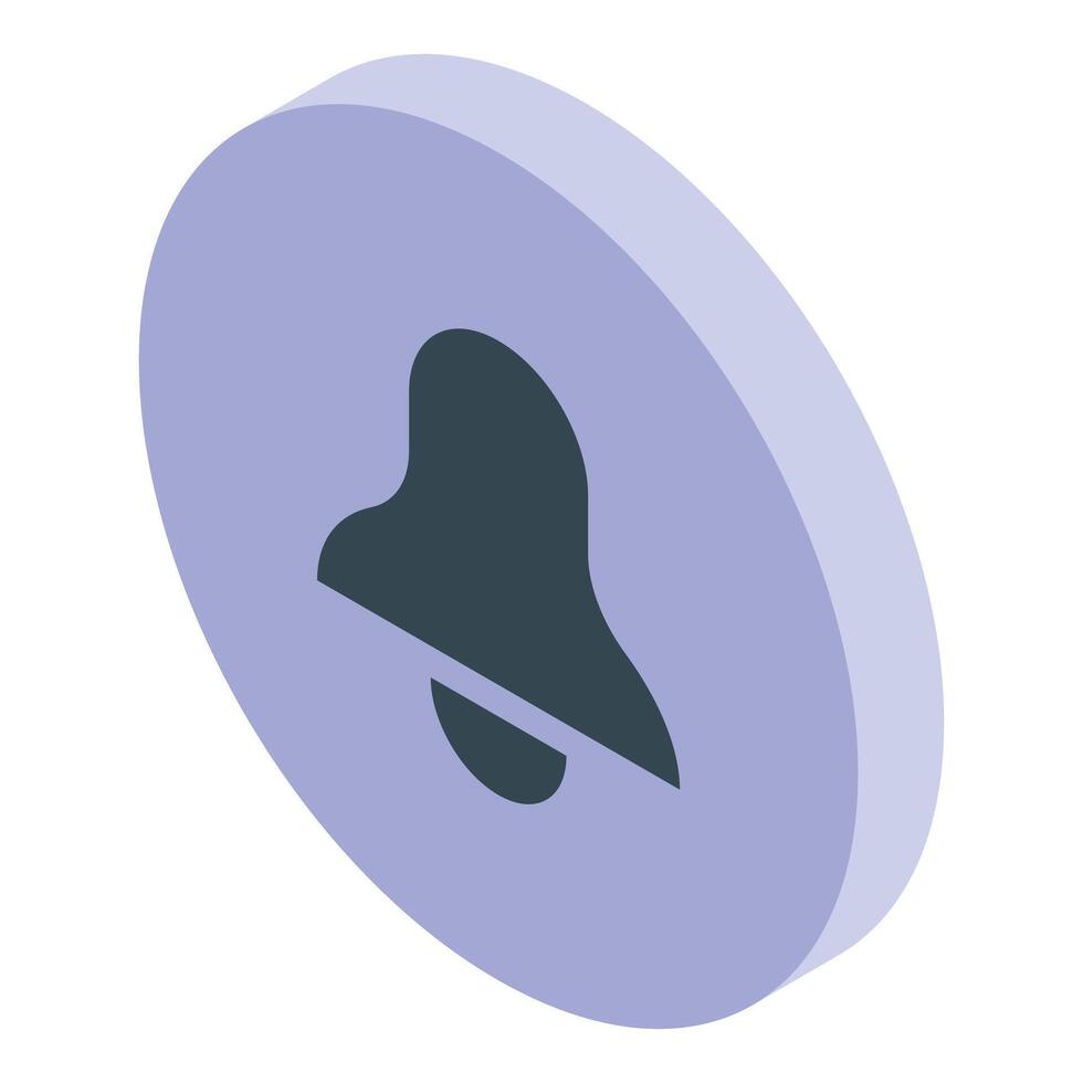 Notification bell icon showing incoming alert or reminder vector