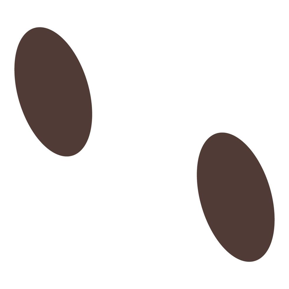 Two brown ovals representing colon symbol on white background vector
