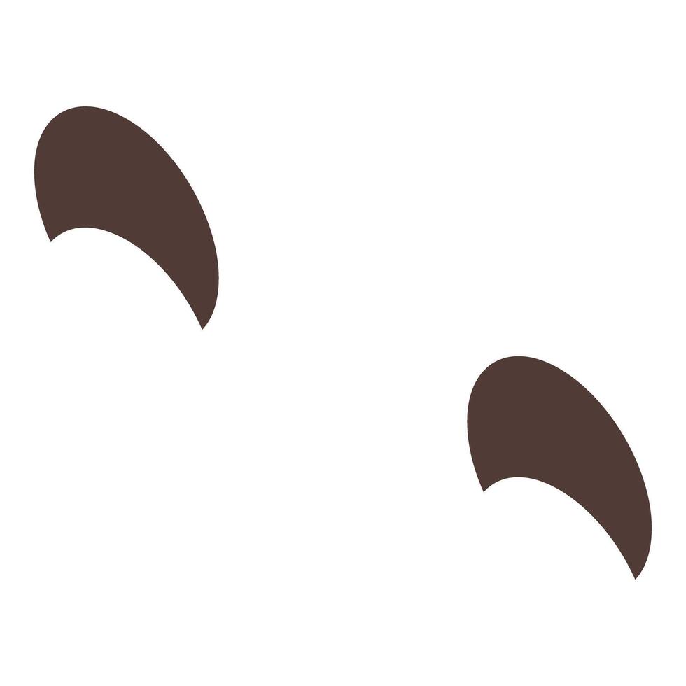 Two brown commas creating negative space on white background vector