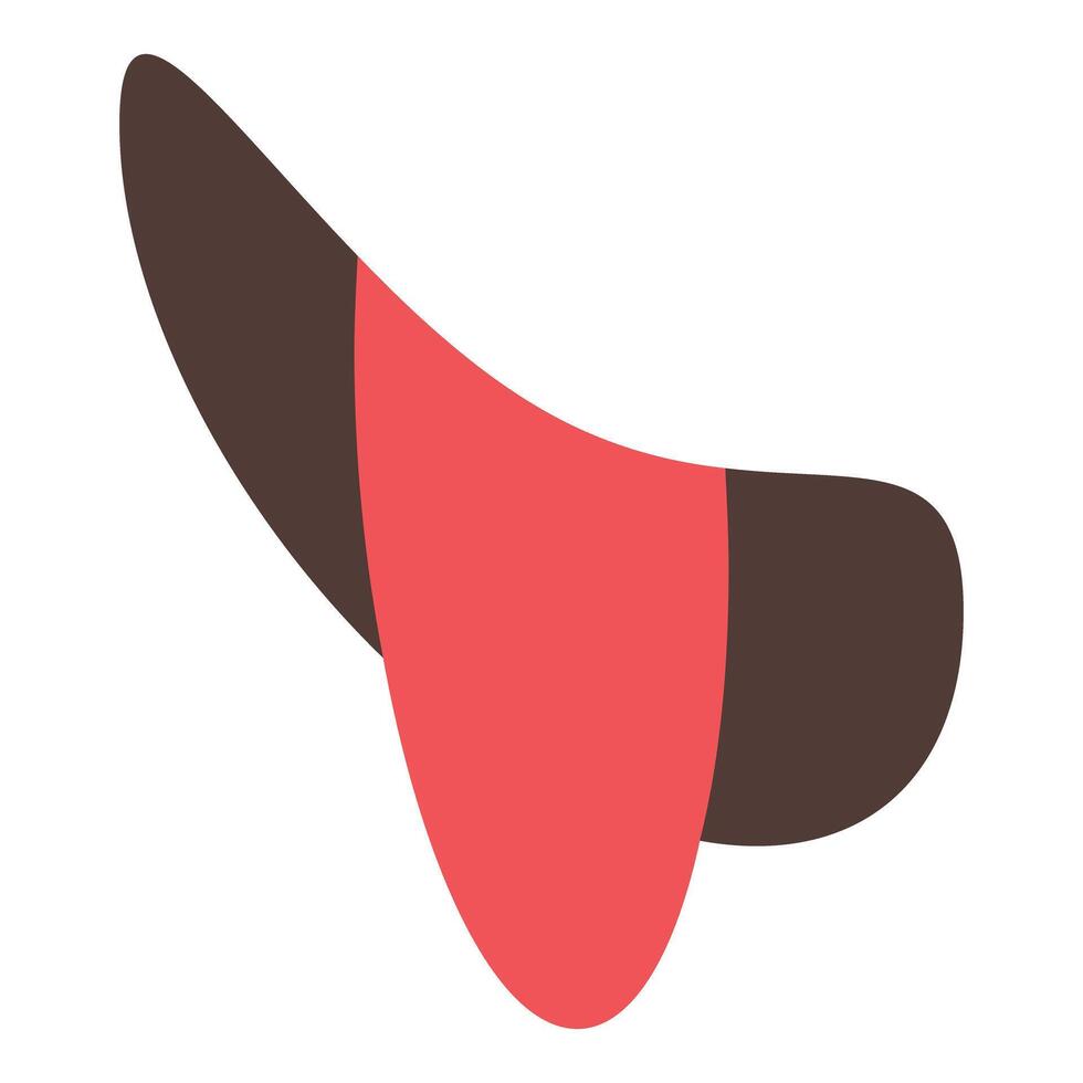 Cartoon tongue sticking out, making a funny face expression vector
