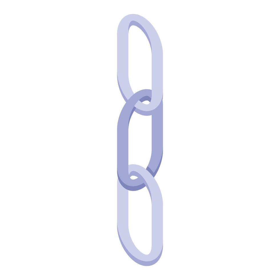 Three interlocking chain links forming a strong connection vector