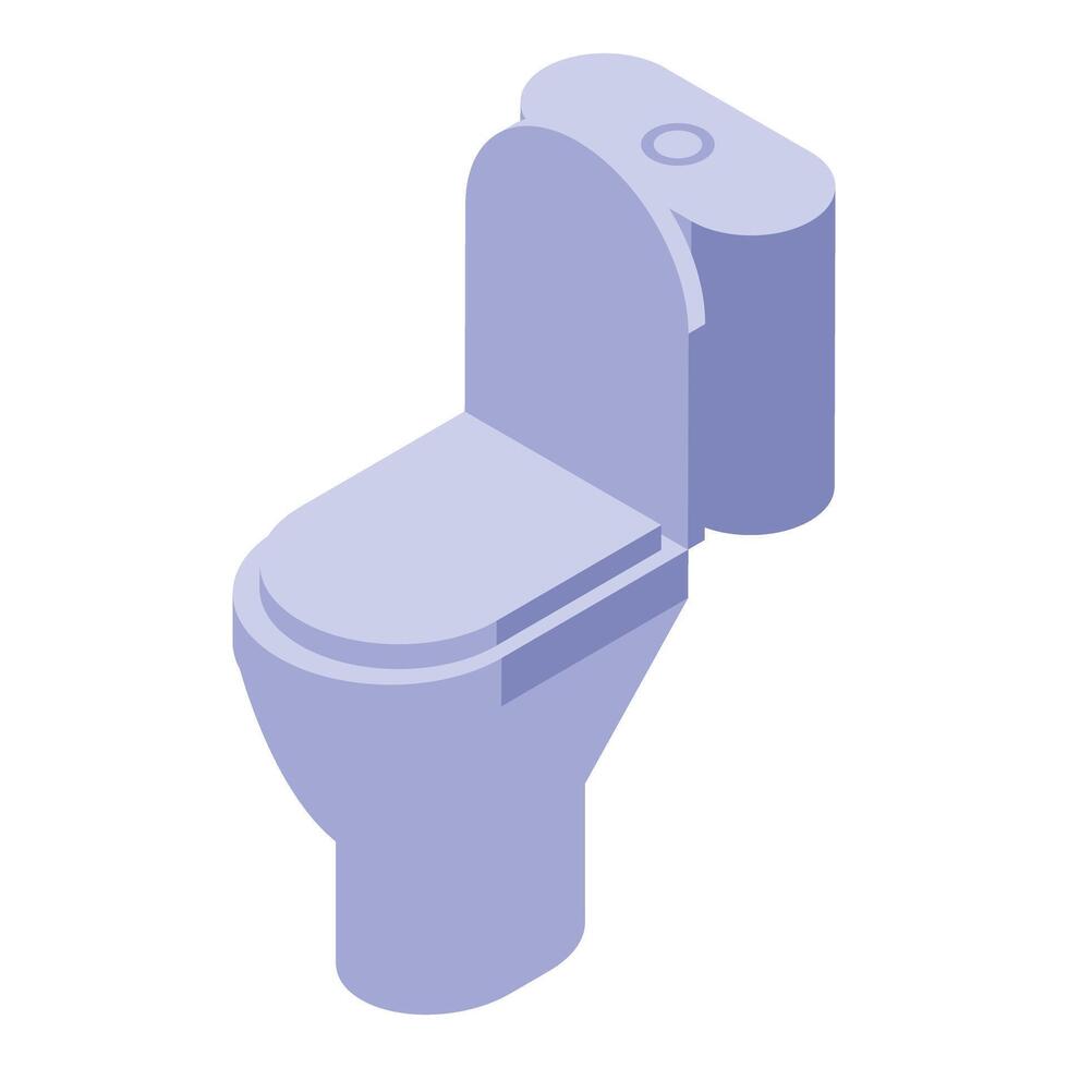 Modern toilet bowl presenting comfort and hygiene in bathroom design vector