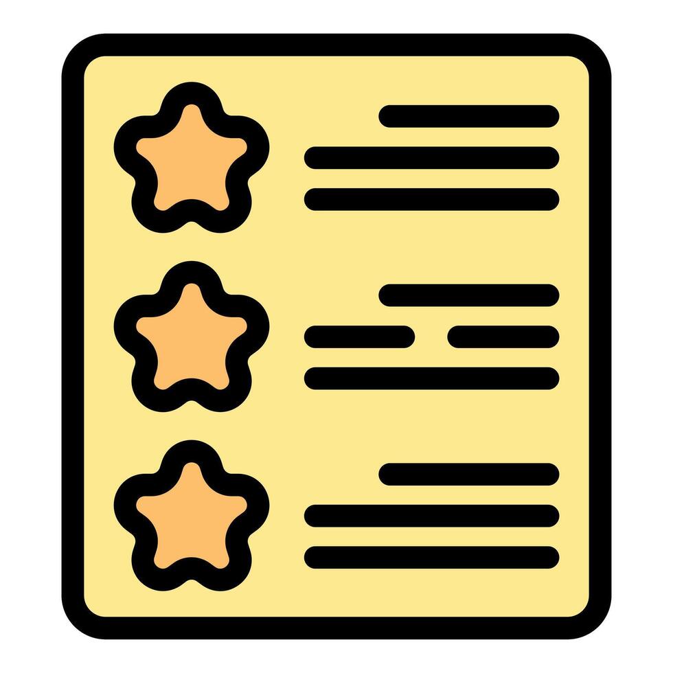 Wish list with stars representing priority level for shopping vector