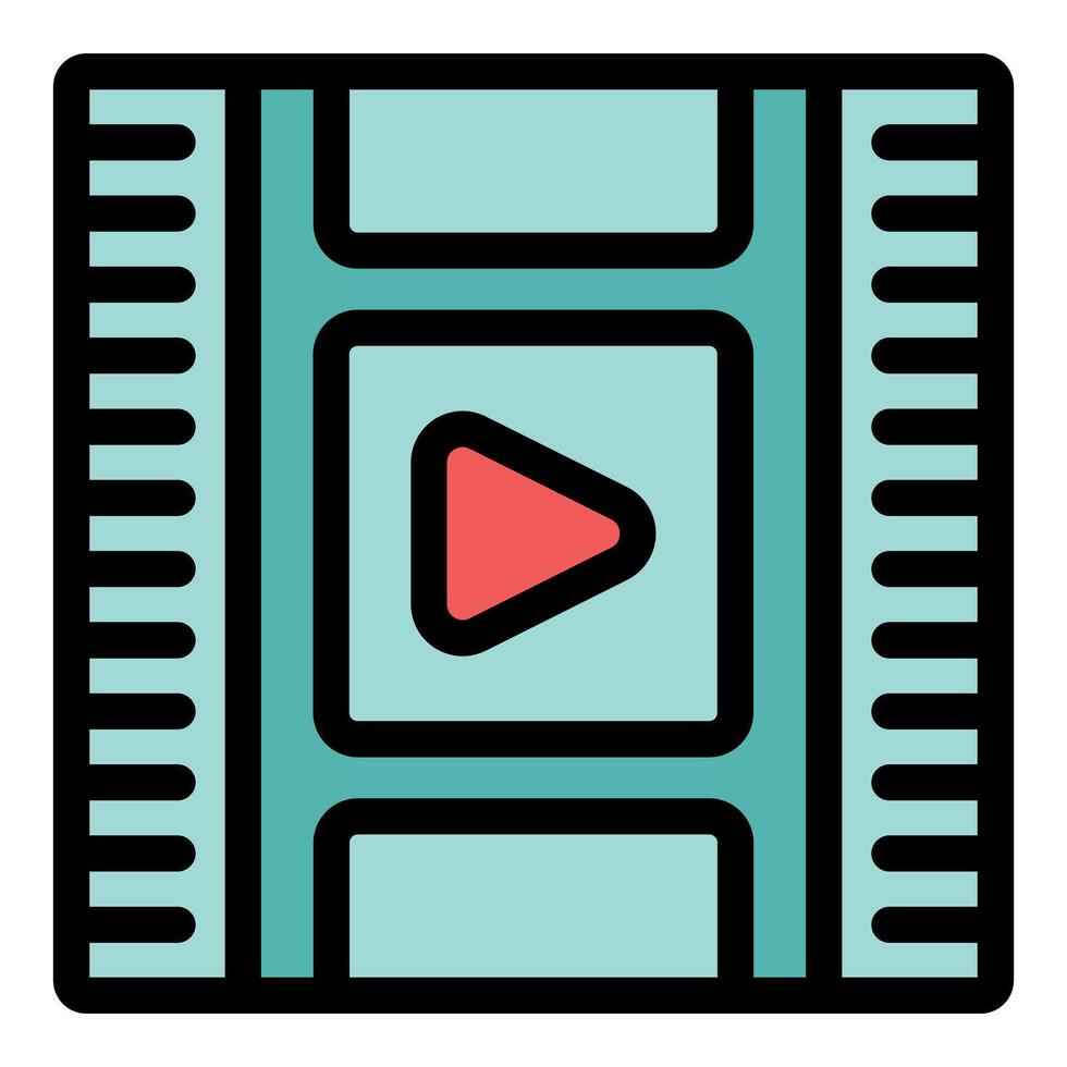 Video cassette with play button showing entertainment concept vector
