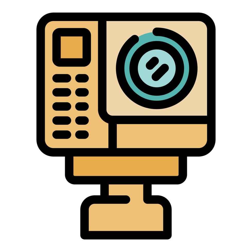 Action camera with buttons on the side is recording video vector