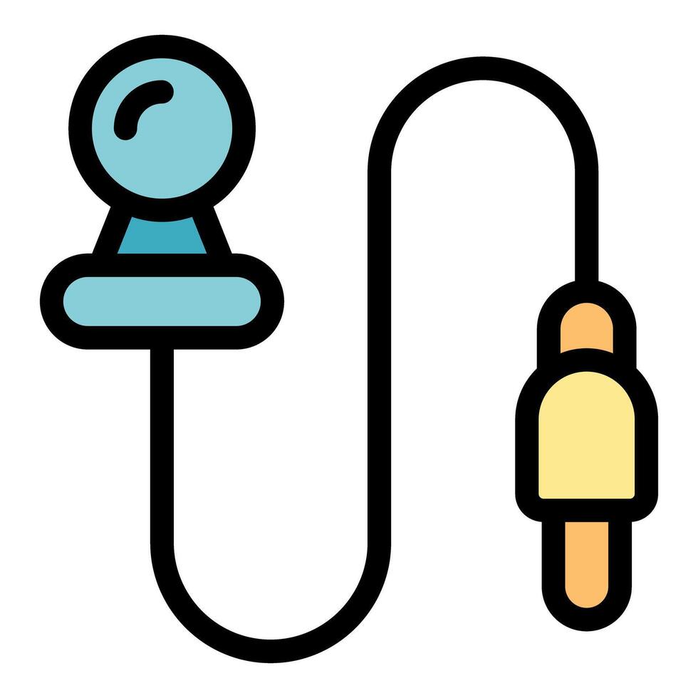 Endoscope camera with wire medical equipment icon vector