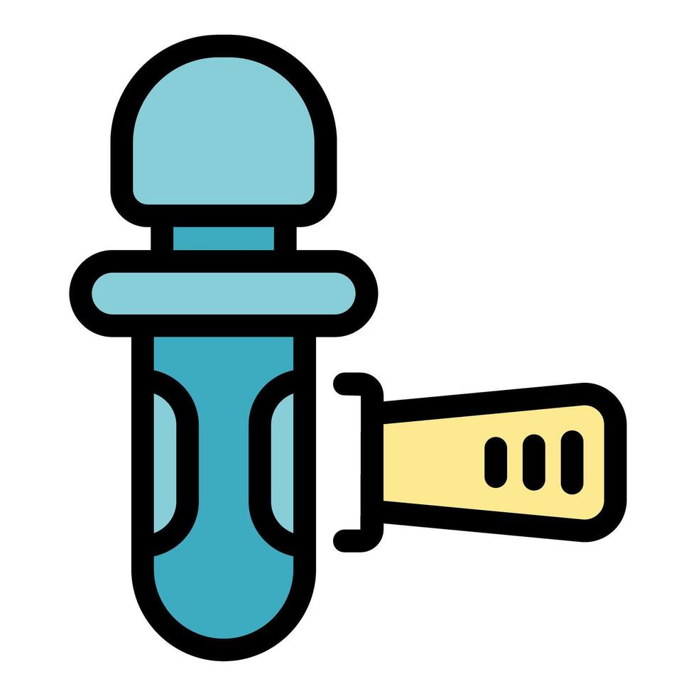 Electric muscle stimulator massager machine icon showing therapy device vector