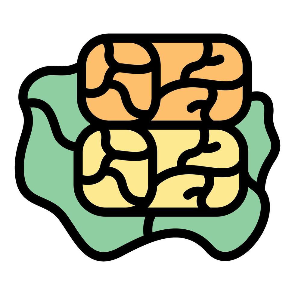 Two pieces of dried fruit paste forming a stack on a green leaf vector