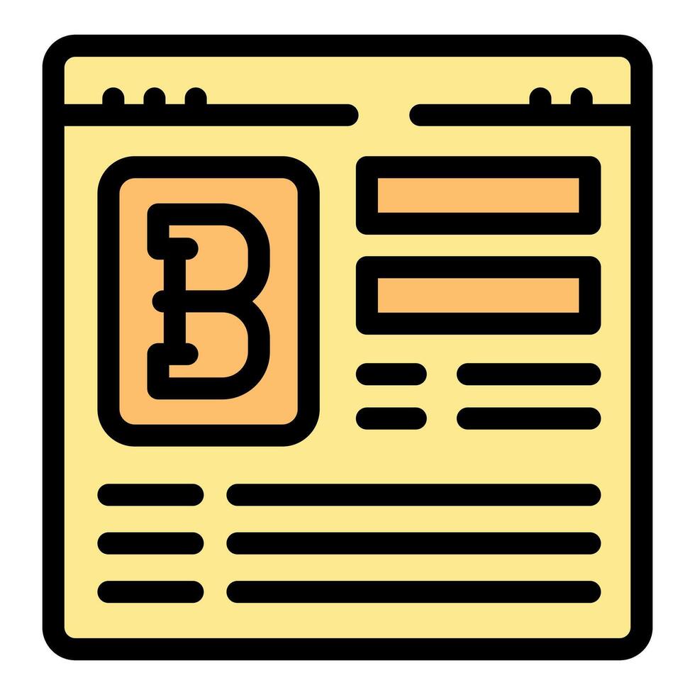 Online platform showing bitcoin symbol for cryptocurrency investment vector