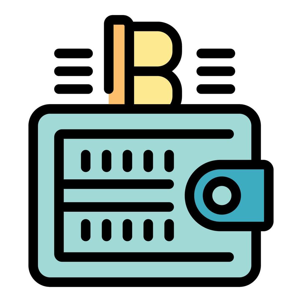 Wallet adding cryptocurrency showing blockchain transaction vector