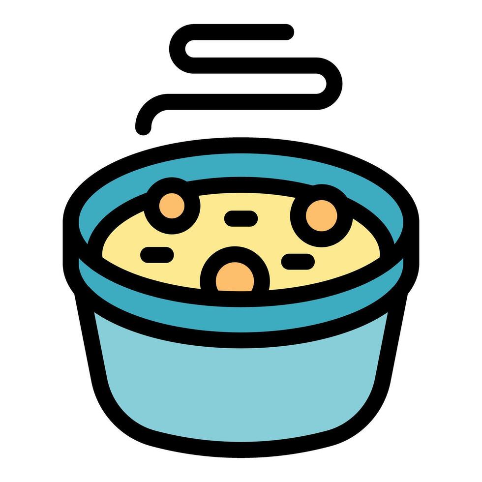 Steaming hot bowl of chickpea curry is being served for dinner vector