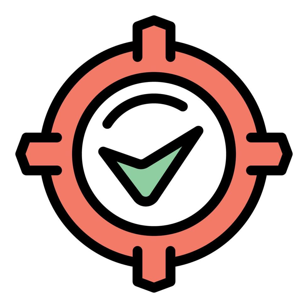 Check mark icon representing the concept of validation and approval vector