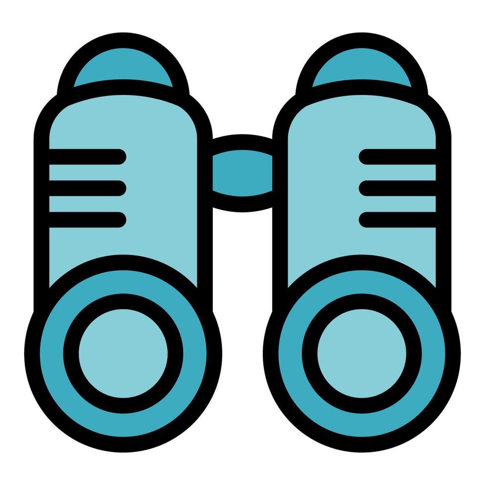 Blue binoculars providing a closer look at nature vector
