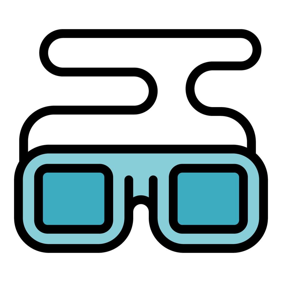3d glasses creating virtual reality experience icon vector